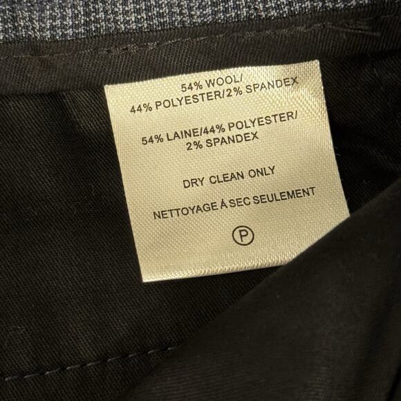 Robert Barakett Men’s 36 Blue Plaid Wool Blend Pants - Picture 6 of 11